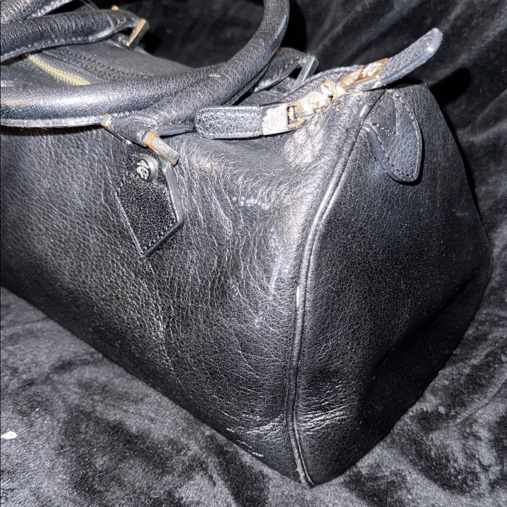 Brooks Brothers Black Pebbled Leather Satchel - Picture 7 of 12